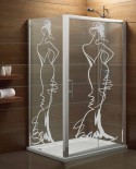 Naklejka mrożone szkło: Kobieta