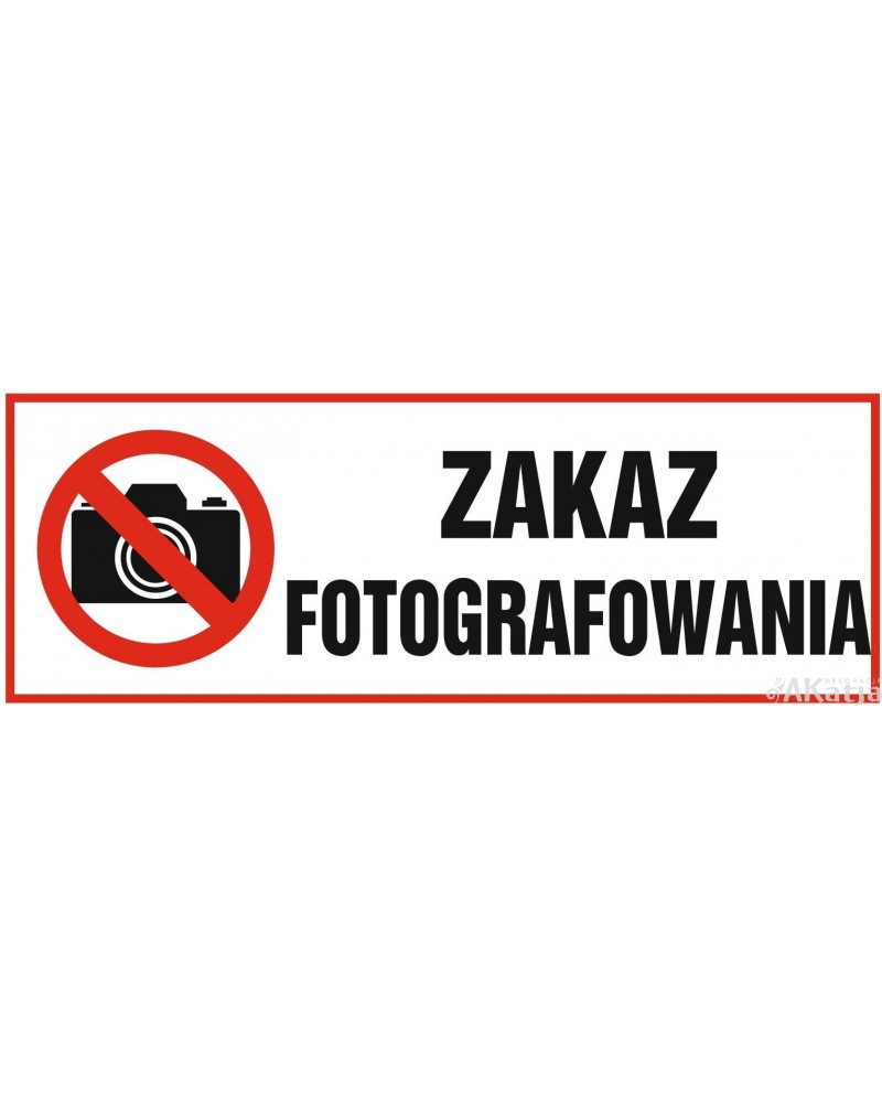 Tabliczka Zakaz Fotografowania