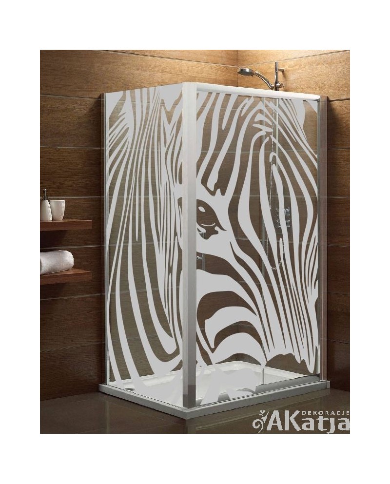 Maskująca naklejka mrożone szkło: Zestaw Zebra