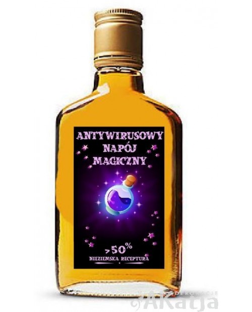 Antywirusowy napój magiczny - etykiety na alkohol