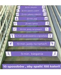 10 sposobów by spalić 100 kalorii - naklejki na schody