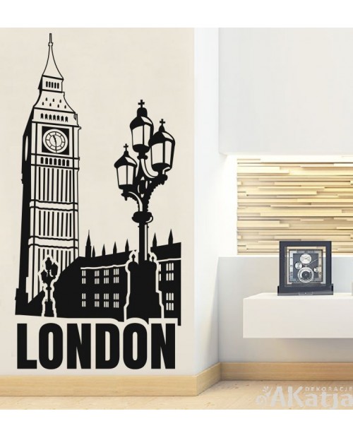 Naklejka Big Ben latarnia i napis London