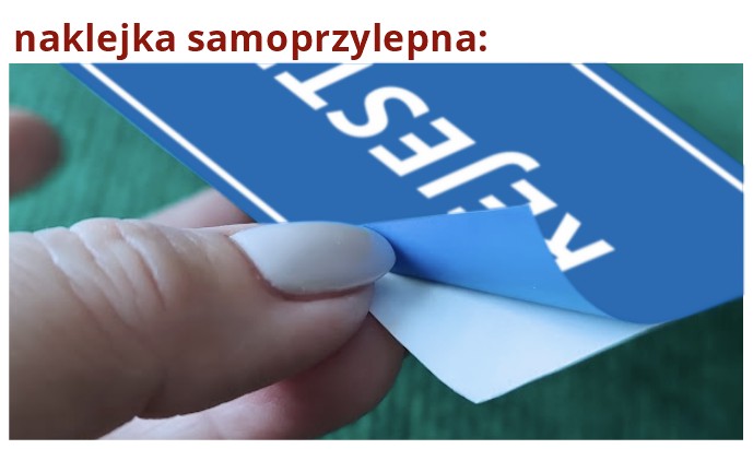 naklejka samoprzylepna