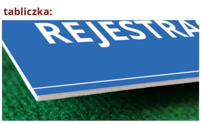 tabliczka PCV