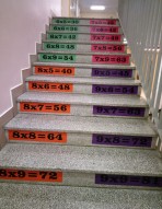 naklejki na schody tabliczka mnożenia
