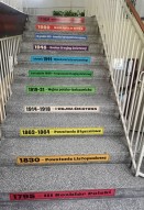 daty historyczne na schodach