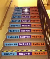 tabliczka mnożenia na schody