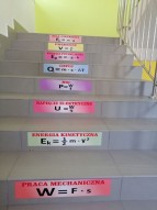 wzory fizyczne na schodach